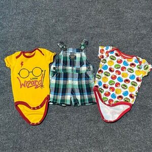 OshKosh Harry Potter Sesame Street Baby Boy Clothes Bundle 3-6M 6M‎ 3pc Set